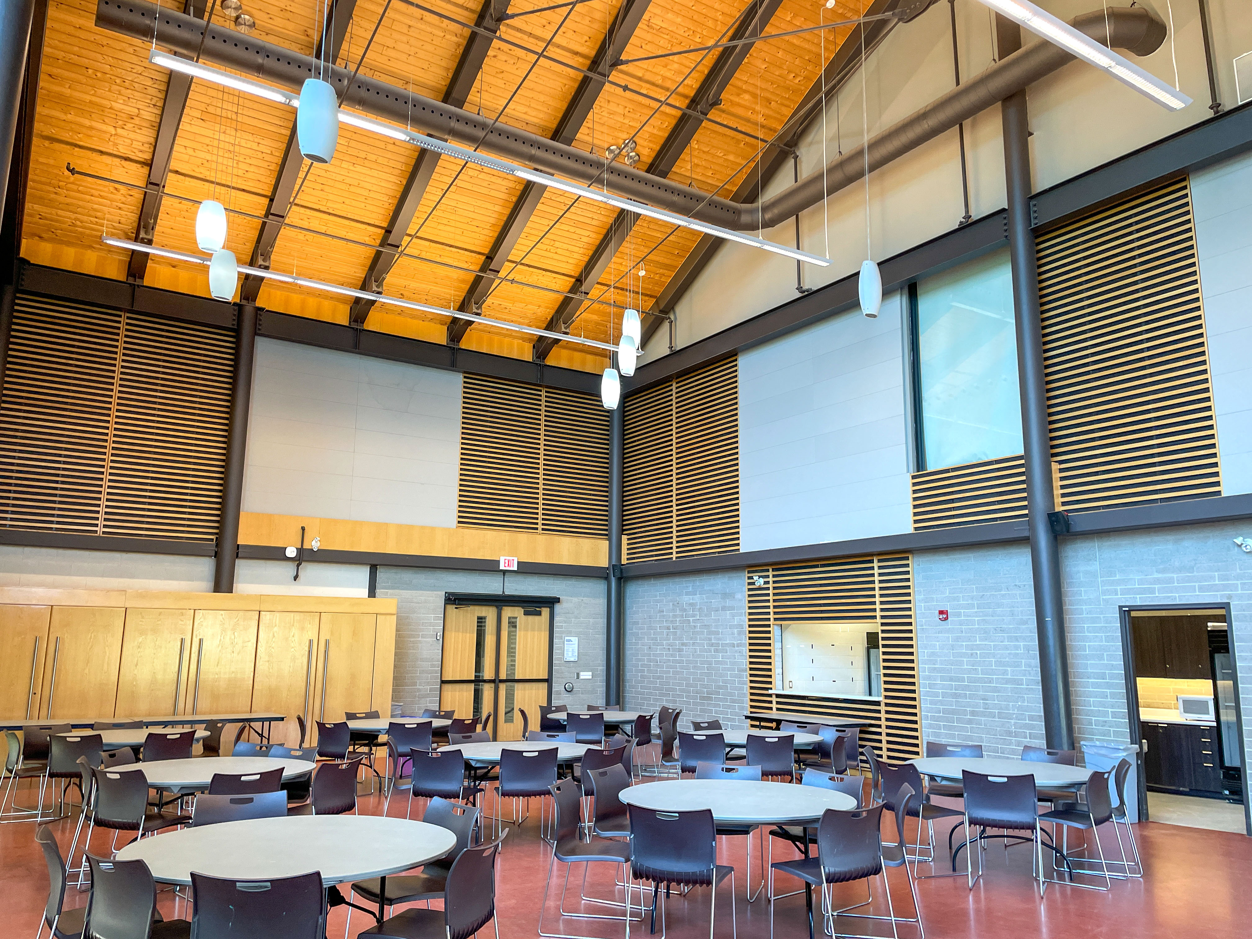 Brooklin Centre and Library rental room with tables and chairs set up
