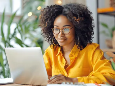 Business owner working on her computer 